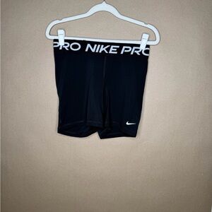 Nike Black Training Shorts with White Accents